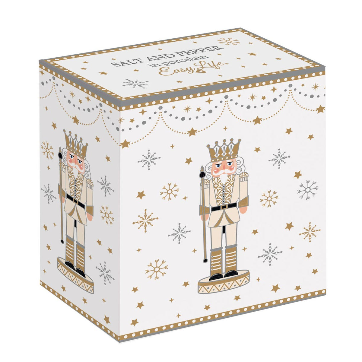 Porcelán diótörős karácsonyi só-borsszóró szett Royal Nutcracker