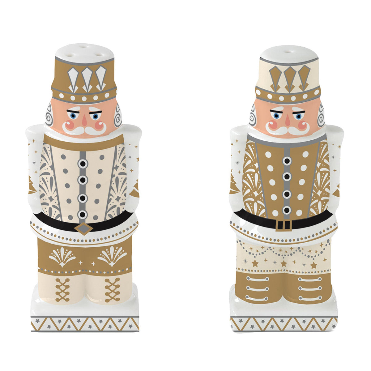 Porcelán diótörős karácsonyi só-borsszóró szett Royal Nutcracker