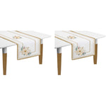 Karácsonyi pamut Asztali futó 45x140 cm 2 db-os szett White Elegance