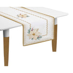 Karácsonyi pamut Asztali futó 45x140 cm 2 db-os szett White Elegance