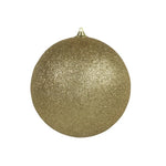 Karácsonyfagömb glitteres 13,5 cm – arany, műanyag