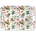 Téli Madárdal karácsonyi tálca 33x47cm