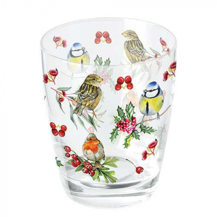 Birds in Winter karácsonyi üveg pohár 0,25 l
