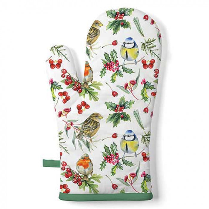 Birds in Winter karácsonyi edényfogó kesztyű 18x30 cm 100% pamut