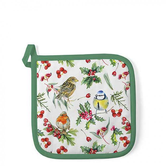 Birds in Winter karácsonyi edényalátét 20x20 cm 100% pamut