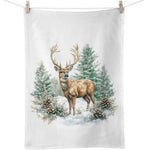Karácsonyi szarvas mintás pamut konyharuha 50x70 cm Winter Stag