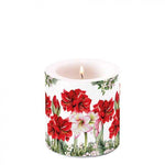 Átvilágítós gyertya 8x7,5 cm Karácsonyi Amarillisz