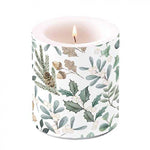 Karácsonyi átvilágítós gyertya Közepes Collection of Leaves