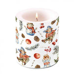 Karácsonyi átvilágítós viasz gyertya 10x10 cm Playing outside