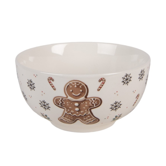 Karácsonyi porcelántálka 14×7 cm, 500 ml, Classic Gingerbread Magic