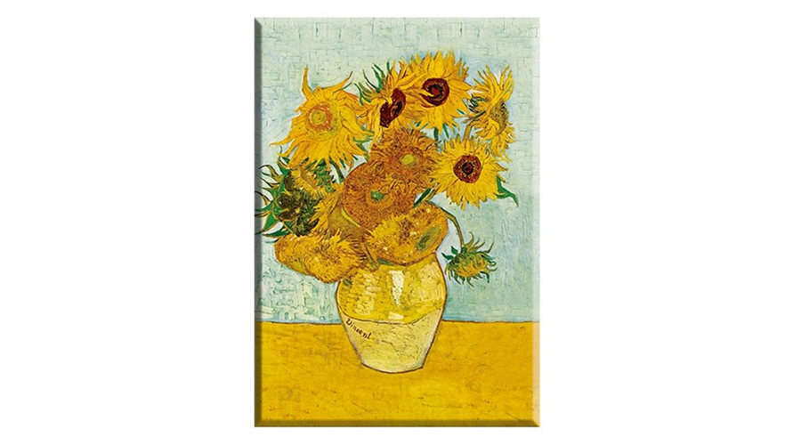 Hűtőmágnes 8x5,4x0,3cm Van Gogh Napraforgók