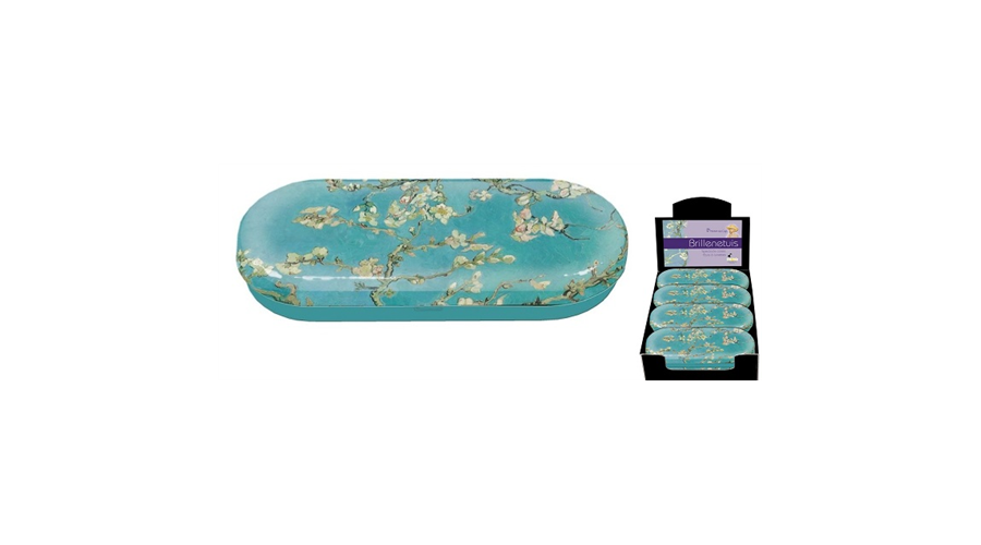 Szemüvegtok fémdoboz,16x2,8x6,6cm Van Gogh Mandulavirágzás