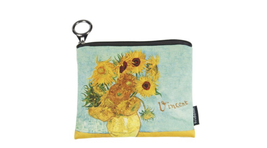 Mini pénztárca, polyester 12x1,5x10cm Van Gogh Napraforgók
