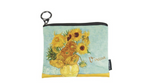 Mini pénztárca, polyester 12x1,5x10cm Van Gogh Napraforgók