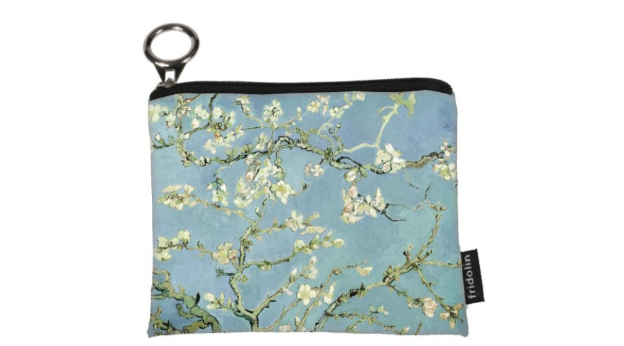 Mini pénztárca, polyester 12x1,5x10cm Van Gogh Mandulavirágzás