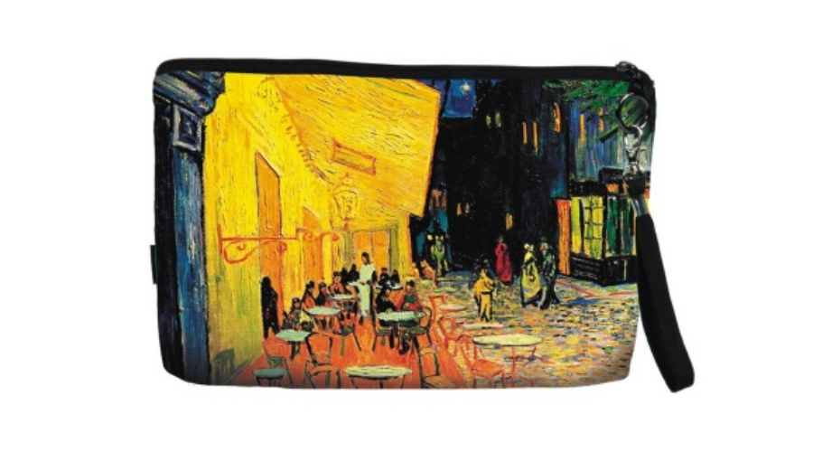 Kozmetikai táska 25x3x17cm Van Gogh Kávéház éjjel
