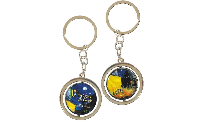 Kulcstartó fémkarika kétoldalasVan Gogh Kávéház éjjel