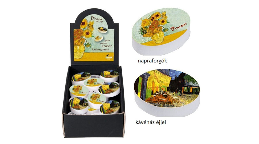 Oválradír Van Gogh Kávéház éjjel/Napraforgók