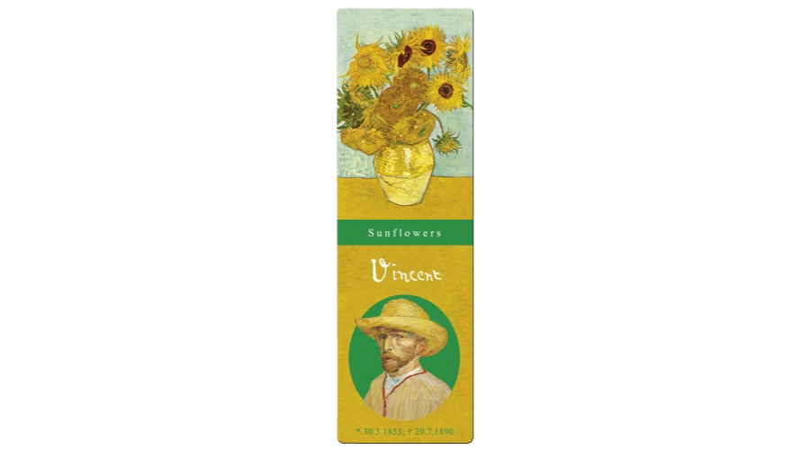 Könyvjelző 5x16cm Van Gogh Napraforgók