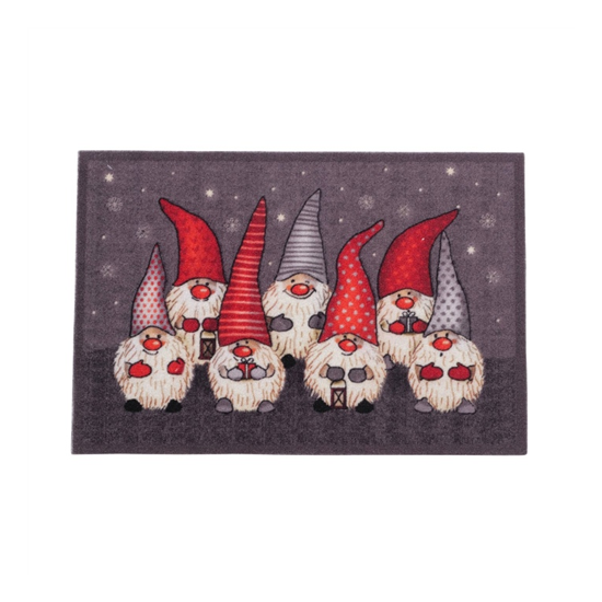 Karácsonyi lábtörlő manókkal