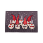 Karácsonyi lábtörlő manókkal