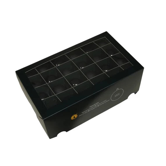 Karácsonyfagömb 4 cm fekete (48 db-os szett) – üveg