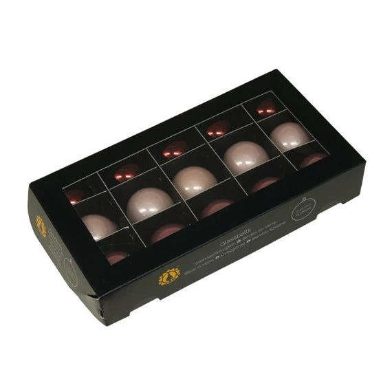 Karácsonyfagömb 4 cm virágrózsaszín (15 db-os szett) – üveg