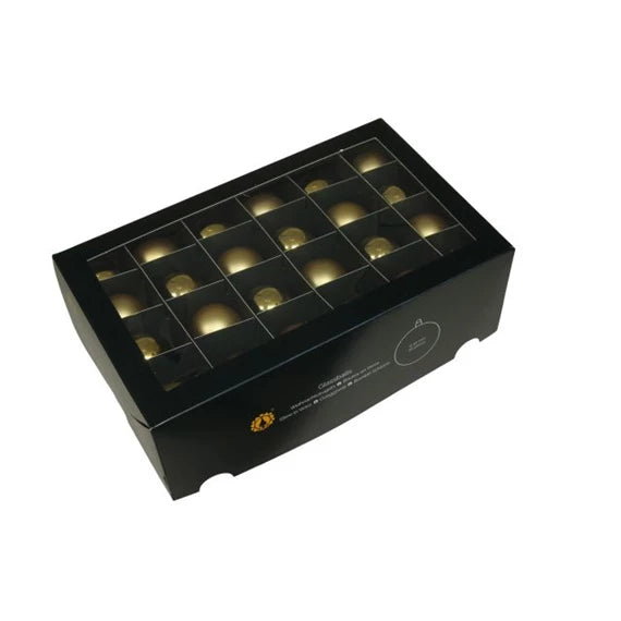 Karácsonyfagömb 4 cm vegyes arany (48 db-os szett) – üveg
