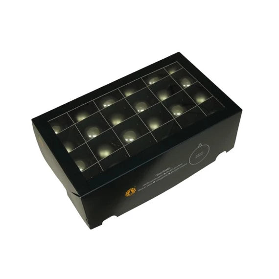 Karácsonyfagömb 4 cm gránitzöld (48 db-os szett) – üveg