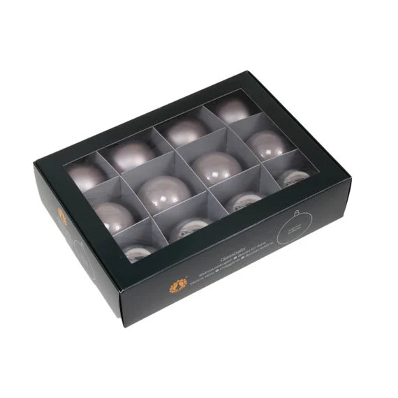 Karácsonyfagömb 5,7 cm tuffstone (12 db-os szett) – üveg