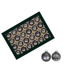 Karácsonyfagömb 4 cm galambszürke (48 db-os szett) – üveg