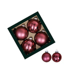 Karácsonyfagömb 10 cm amarant (4 db-os szett) – üveg