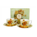 Porcelán két személyes csésze szett Van Gogh Napraforgók 270 ml