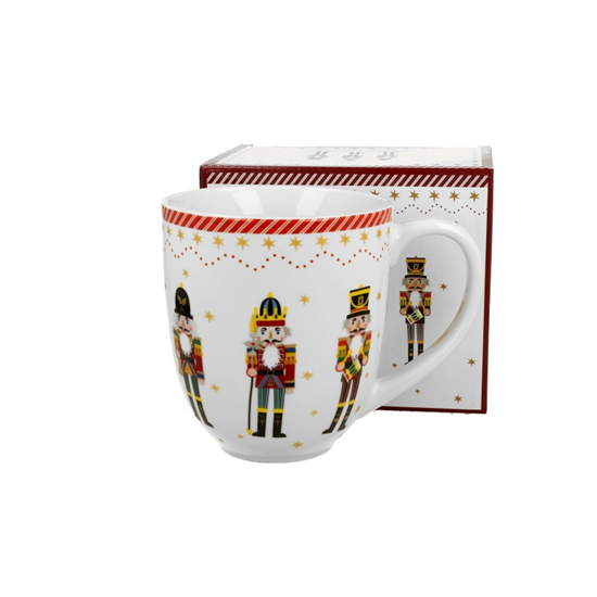 Porcelán diótörős bögre 1000 ml dobozban Christmas Nutcracker