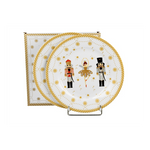 Karácsonyi porcelán desszertes tányér szett 2db-os 19 cm dobozban Christmas Ballerina