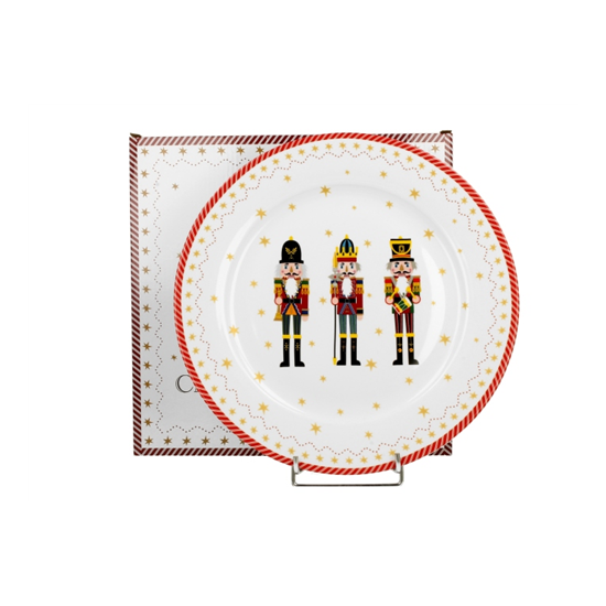 Porcelán diótörős lapostányér 27 cm dobozban Christmas Nutcracker