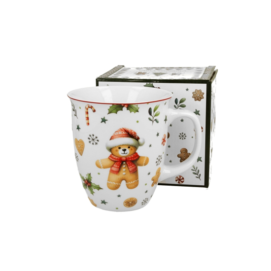 Karácsonyi porcelán mézeskalácsos macis bögre 650 ml dobozban Christmas Cuties