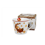Karácsonyi porcelán bögre 610 ml dobozban Santa on Sleigh