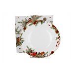 Karácsonyi porcelán lapostányér 27 cm dobozban Christmas Birds