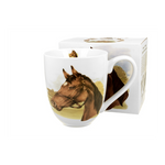 Porcelán lovas bögre nagyméretű 1000 ml dobozban Horse Portrait