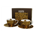 Porcelán csésze aljjal 270 ml 2 személyes dobozban Gustav Klimt Életfa