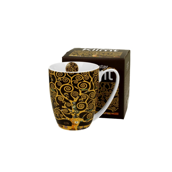 Porcelán bögre 360 ml dobozban Gustav Klimt Életfa