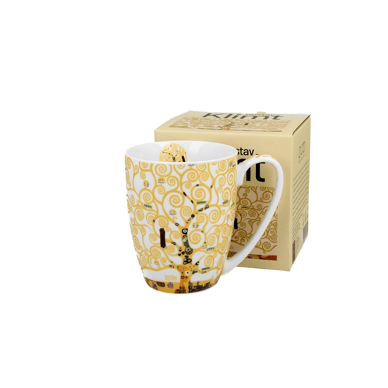 Porcelán bögre 360 ml dobozban Gustav Klimt Életfa