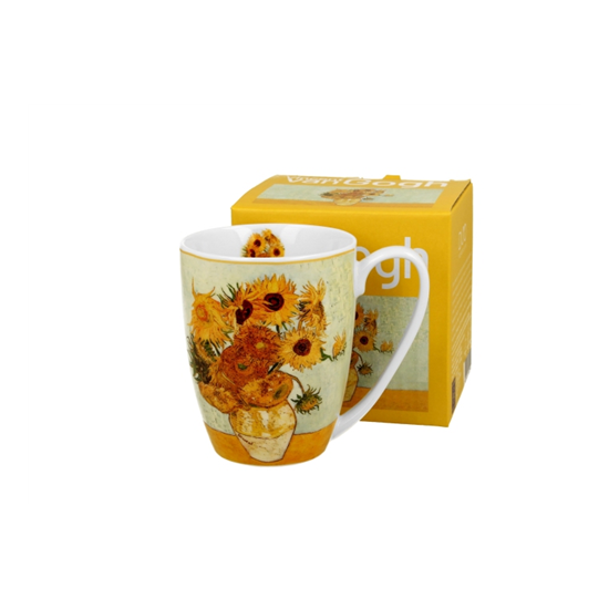 Porcelán bögre 360 ml dobozban Van Gogh Napraforgók