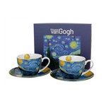 Porcelán csésze aljjal 270 ml 2 személyes dobozban Van Gogh Csillagos Éj