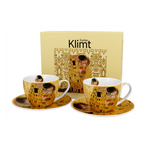 Porcelán csésze aljjal 270 ml 2 személyes dobozban Gustav Klimt A Csók
