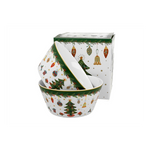 Karácsonyi porcelán tál szett 2db-os 14 cm 700 ml Around Christmas Tree