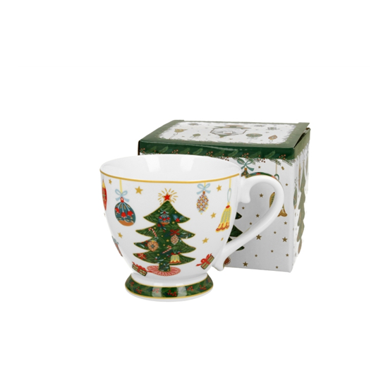 Karácsonyi porcelán bögre 430 ml dobozban Around Christmas Tree