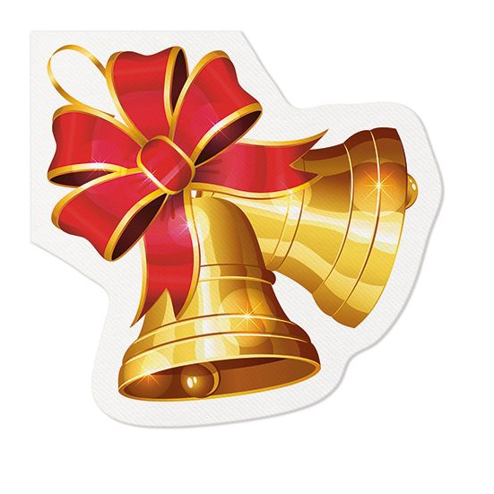Karácsonyi papírszalvéta 32 cm 10 db-os Christmas Bells