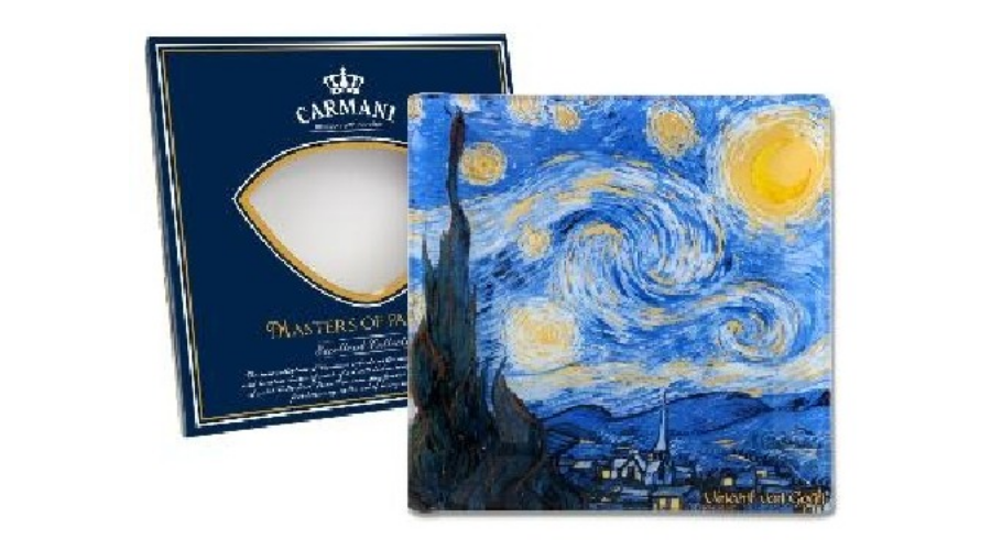 Üvegtányér 13x13cm Van Gogh Csillagos éj